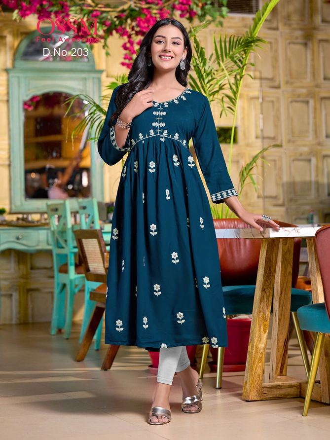 Ossm Celebrations Vol 2 Alia Cut Designer Kurtis Catalog
